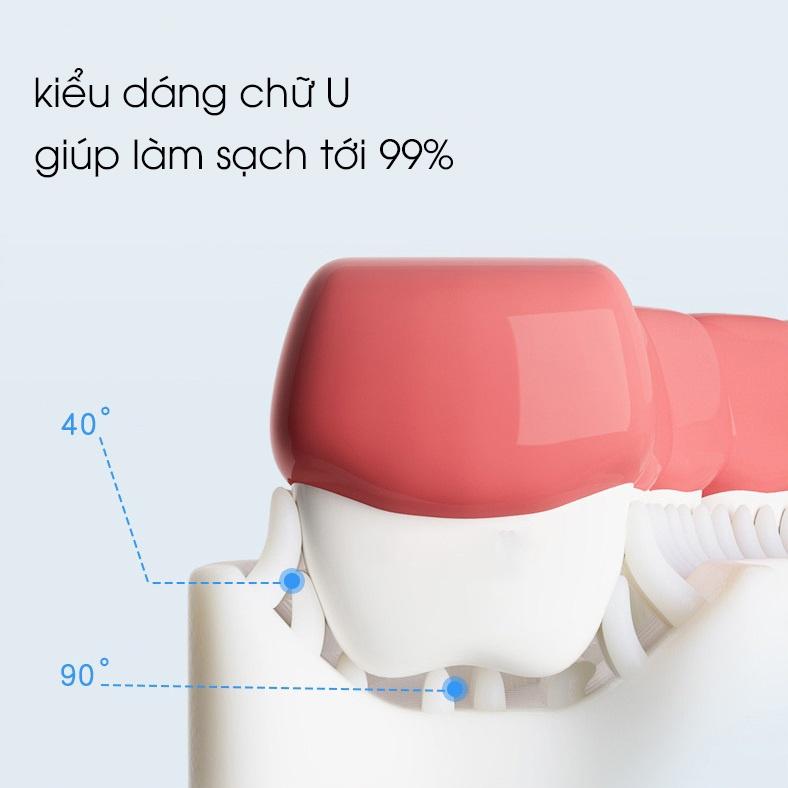 Bàn chải đánh răng cho bé kiểu chữ U chất liệu silicon chịu được lực cắn, cho bé từ 2-6 tuổi