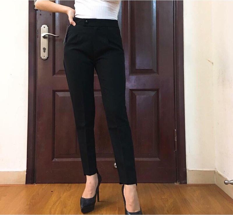 Quần baggy nữ gấu lệch vải tuyết mưa