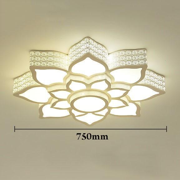 Đèn trần LIRON D750mm kiểu dáng sang trọng với 3 chế độ ánh sáng trang trí nội thất hiện đại - kèm điều khiển .