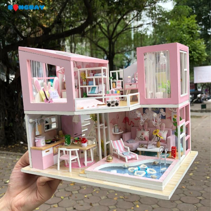 Mô Hình Nhà Búp Bê DIY - Ngôi Nhà Hạnh Phúc M915 Nhập Khẩu Chính Ngạch