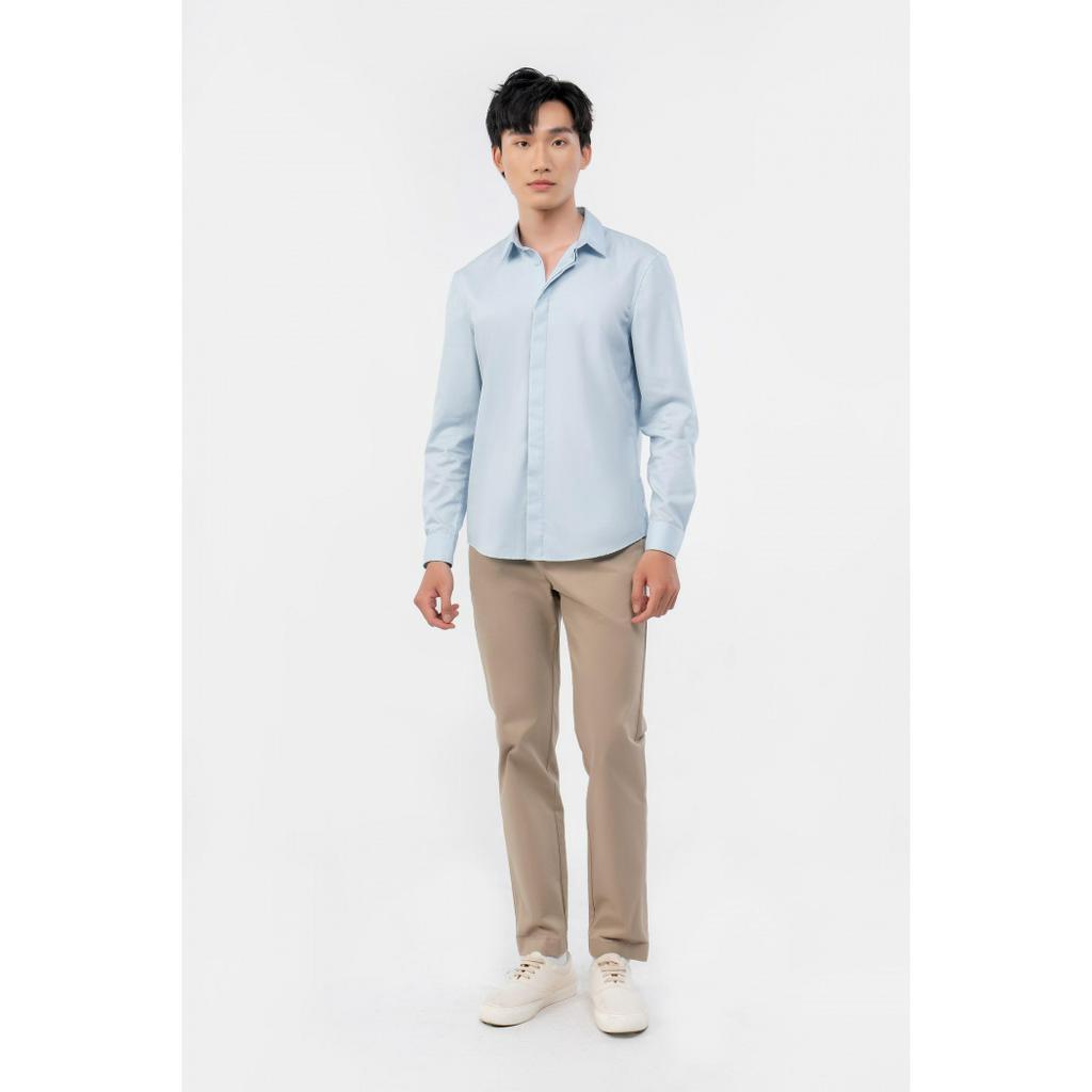 Áo Sơ Mi Nam Tay Dài Nút Ẩn Trơn Form Fitted - 10F21SHL003CR1 | LASTORE MENSWEAR