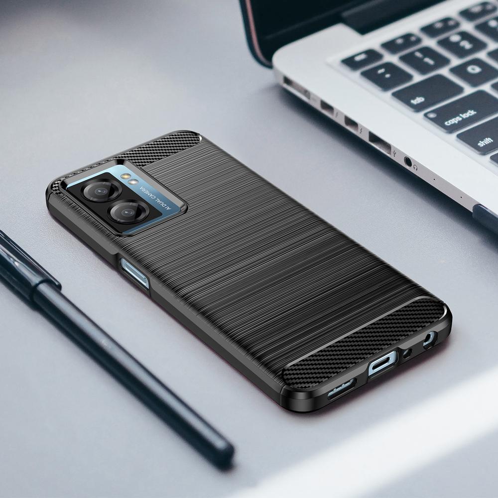 Ốp lưng cho Oppo A57 A77S K10 5G Realme V23 Q5i mềm Carbone phay xước chống sốc chống vân tay