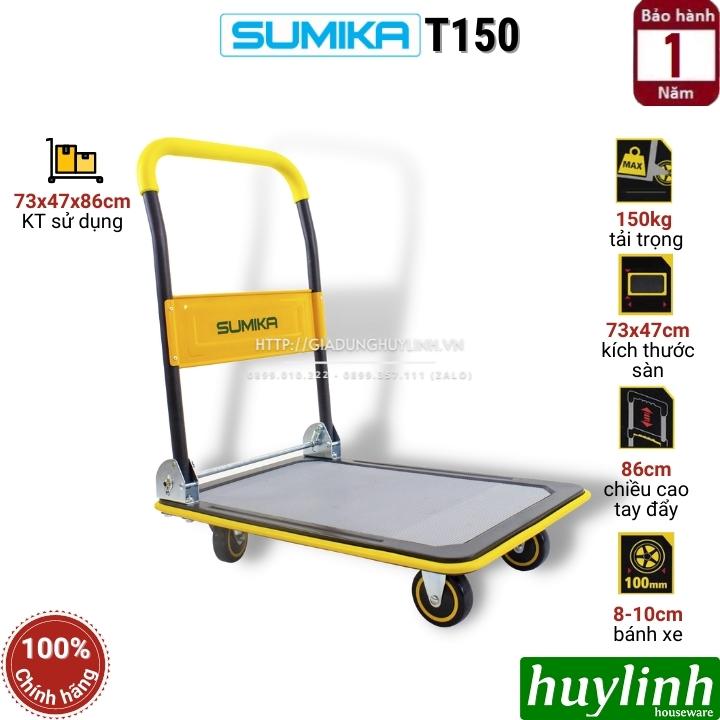 Xe kéo đẩy hàng 4 bánh đa năng Sumika T150 - Tải trọng 150 kg - Hàng chính hãng