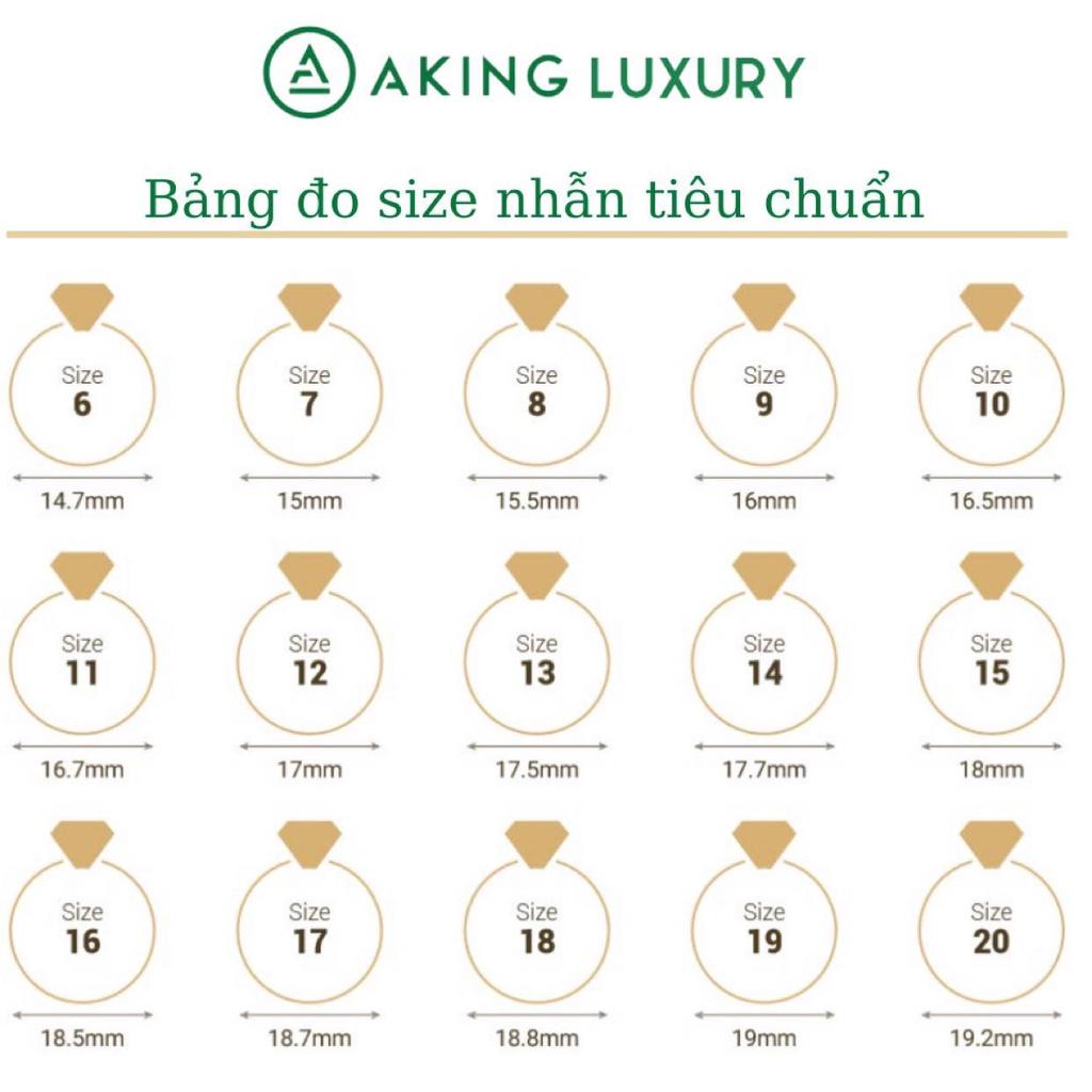 Nhẫn bạc nữ AK58 , Nhẫn bạc nữ 925 Aking , đính đá trang sức nữ cao cấp, mới nhất năm 2022