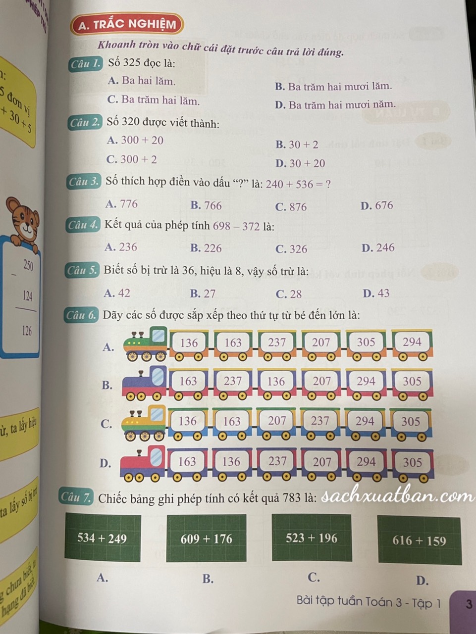 Sách Bài Tập Tuần Toán 3 Tập 1 - Kết Nối - Biên soạn theo CT GDPT mới