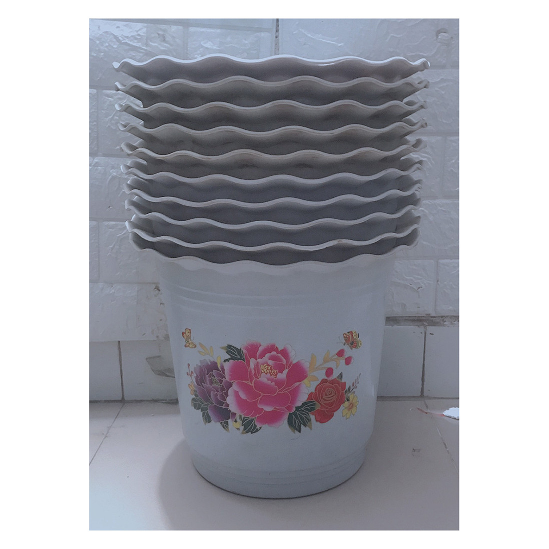 10 Chậu Nhựa Trồng Hoa, Cây Cảnh Hình Tròn BB 320x270 CN