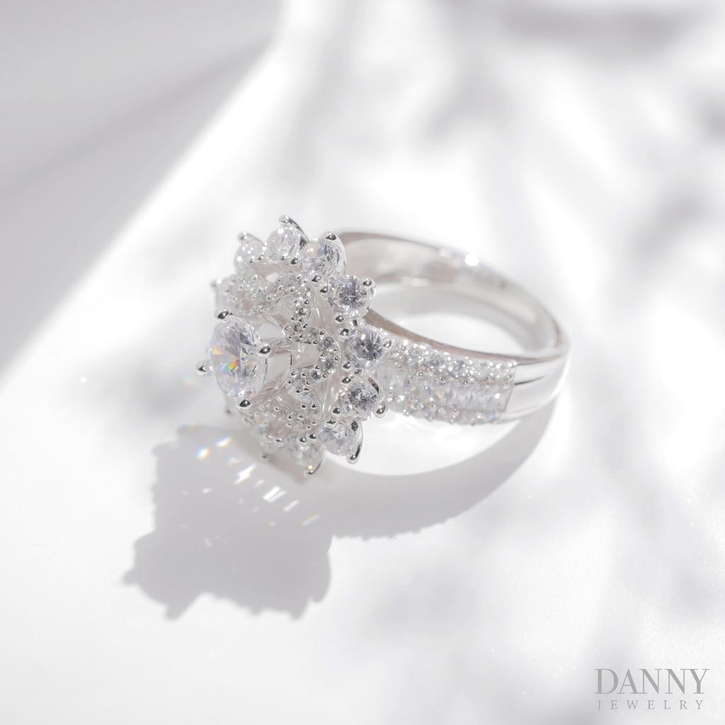 Nhẫn Nữ Bạc 925 Danny Jewelry Xi Bạch Kim Đính Đá CZ KI4GZ018