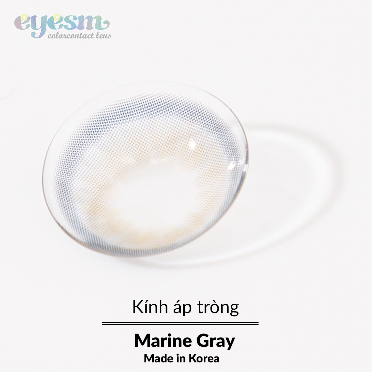 Lens áp tròng Eyesm Marine Gray - Lens màu xám biển, sử dụng 1-6 tháng