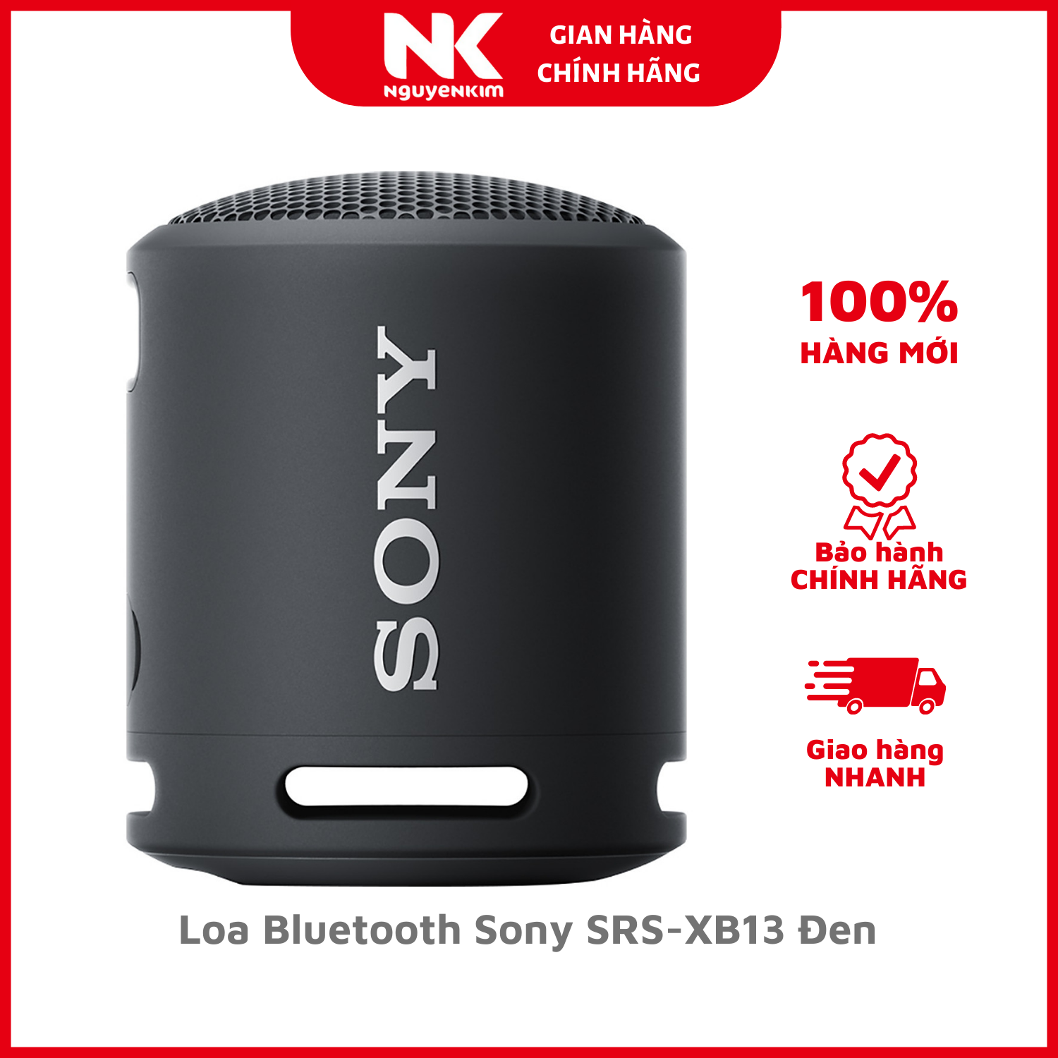 Loa Bluetooth Sony SRS-XB13 Đen - Hàng Chính Hãng