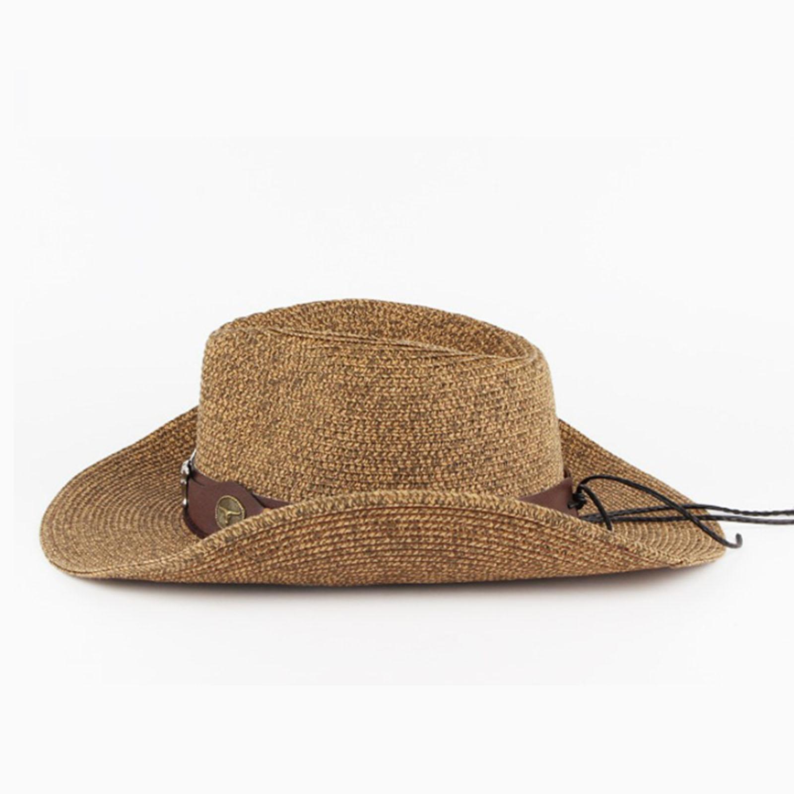 Straw Cowboy Hat Sunscreen hat Cowboy Hats for Festival