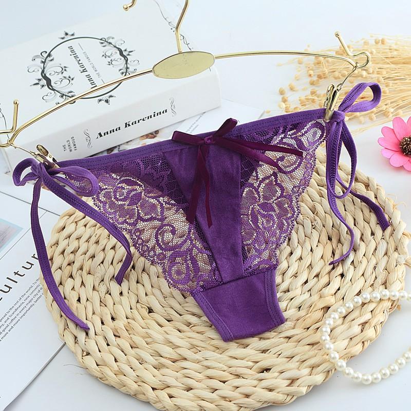 Quần lót nữ buộc dây gợi cảm - Chất liệu thun phối ren tinh tế