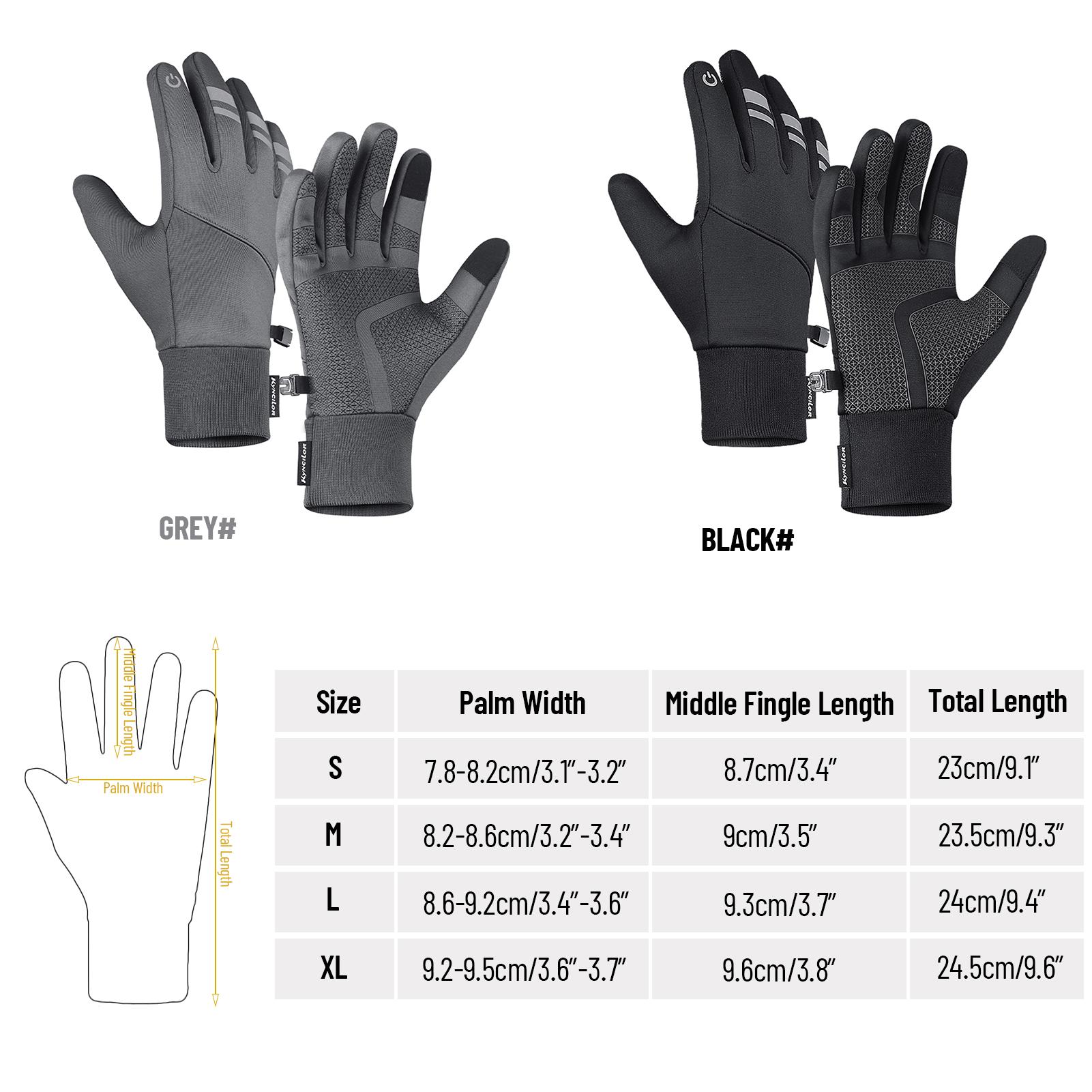 Găng tay ấm áp mùa đông vuốt được màn hình cảm ứng, lót lông cừu, không thấm nước