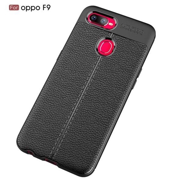 Ốp lưng silicon dẻo giả da Auto Focus cao cấp dành cho OPPO F9 - Hàng chính hãng