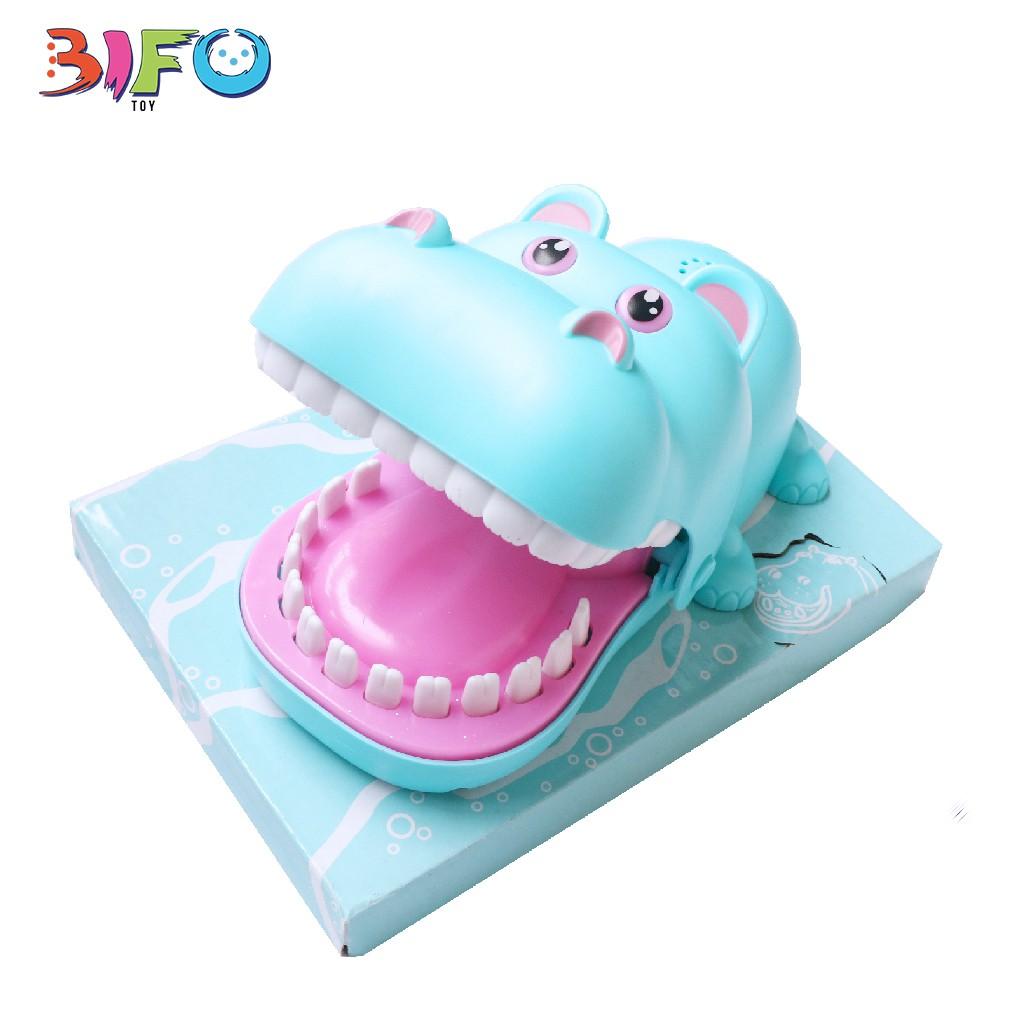 Đồ chơi khám răng hà mã xanh đáng yêu cho bé