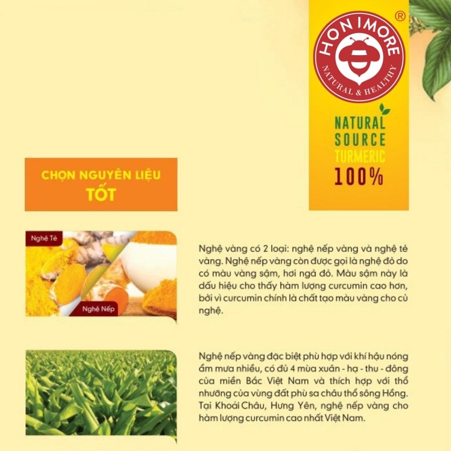 Tinh Nghệ Canxi Honimore 3 trong 1 - 10 gói Thơm ngon, dễ uống