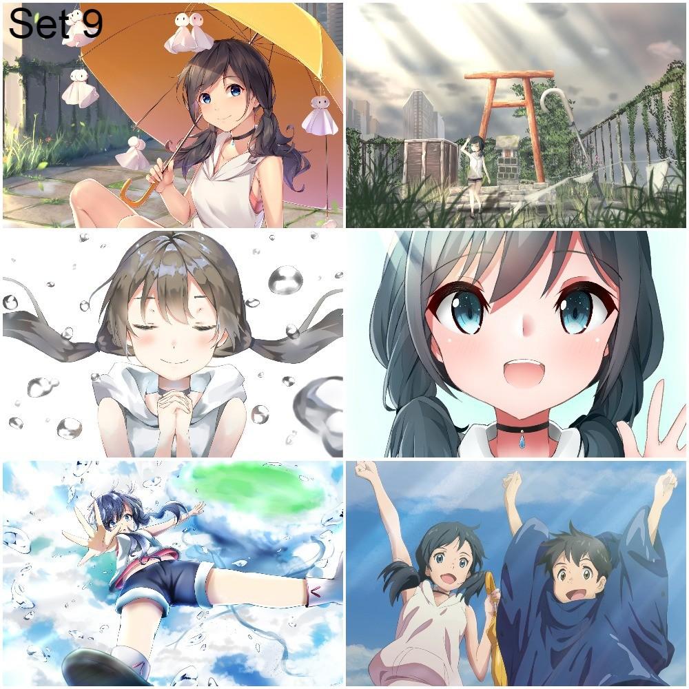 Bộ 6 Poster anime Tenki no Ko - Đứa con của thời tiết - A3,A4,A5