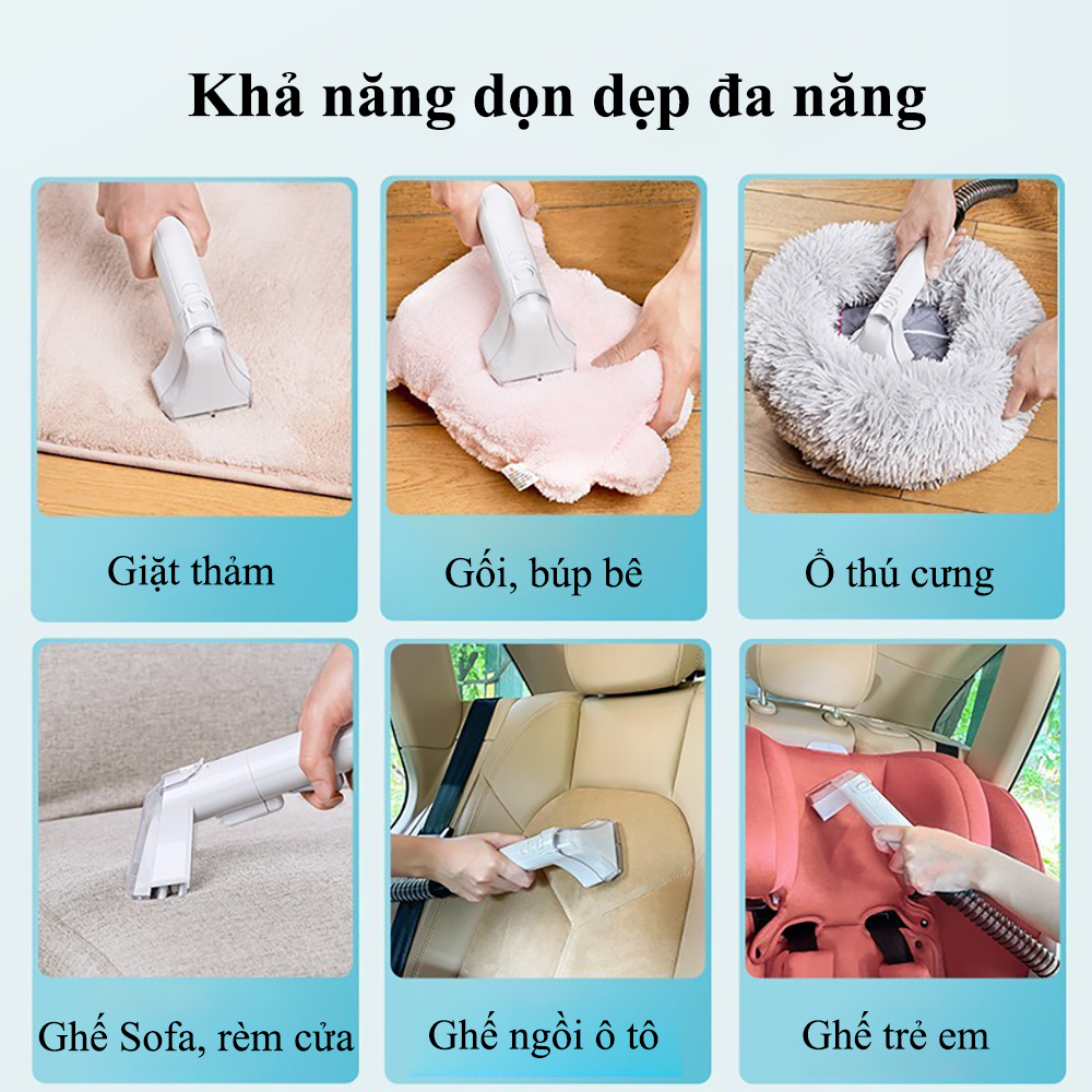 Máy giặt thảm, hút bụi YLW6318 máy vệ sinh đa năng, máy hút bụi gia đình phun hút tích hợp, vệ sinh ghế sofa, đệm, rèm