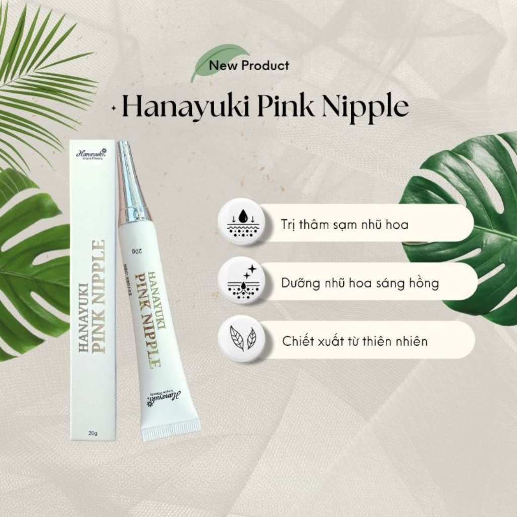 Kem Dưỡng Hồng Nhũ Pink Nipple Hanayuki Chính Hãng Mờ Thâm Dưỡng Trắng Hồng Cấp Tốc 20g