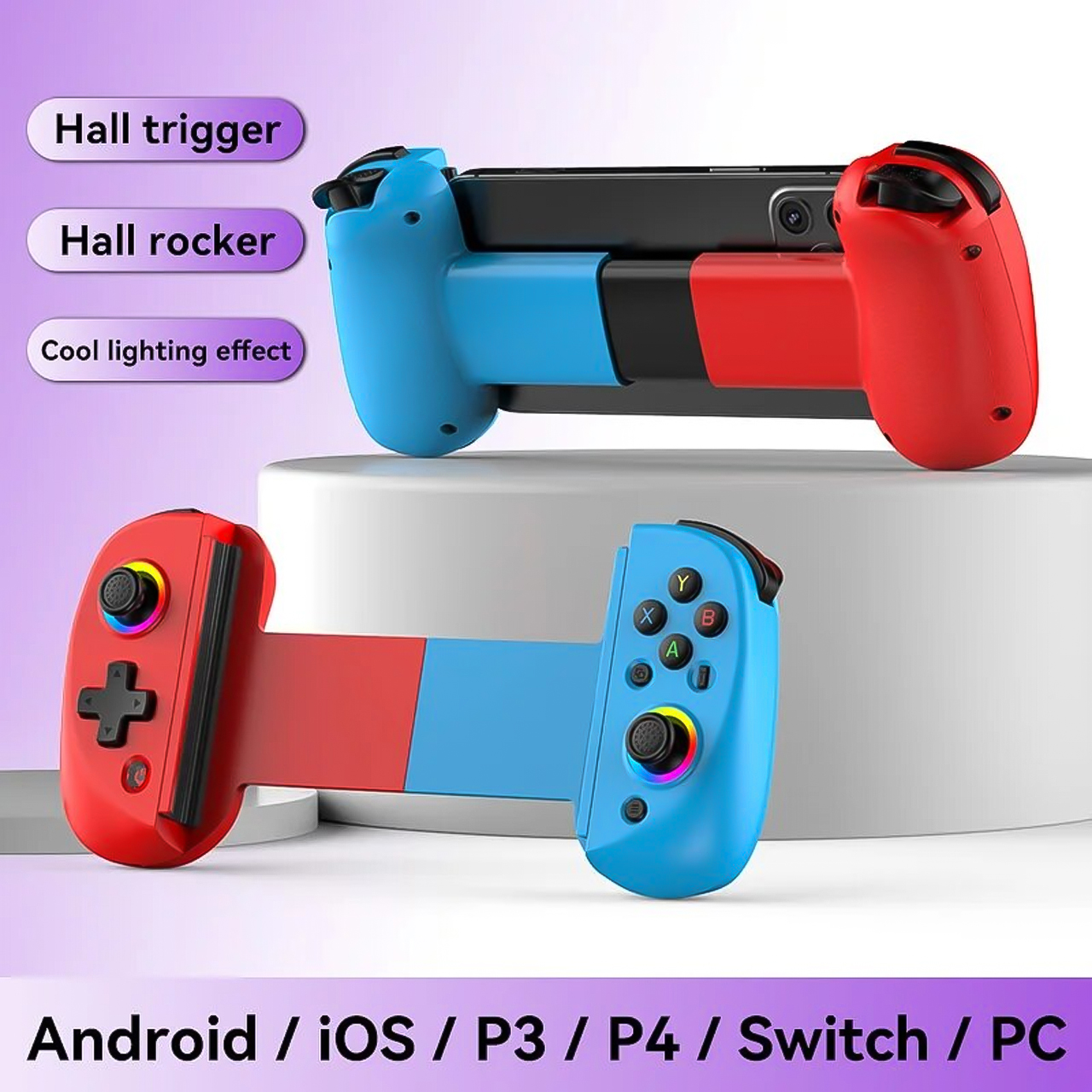 Tay cầm chơi game bluetooth Vinetteam BSP-D8 bộ điều khiển chơi game tương thích với IOS, Android, máy tính bảng - hàng chính hãng