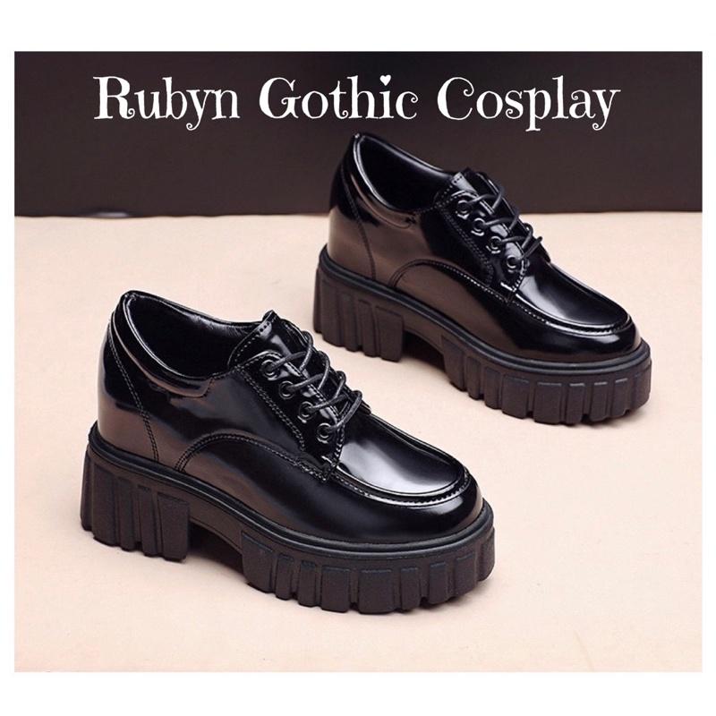 Giày Oxford Gothic độn đế 8cm hack chiều cao ( Size 34-39)