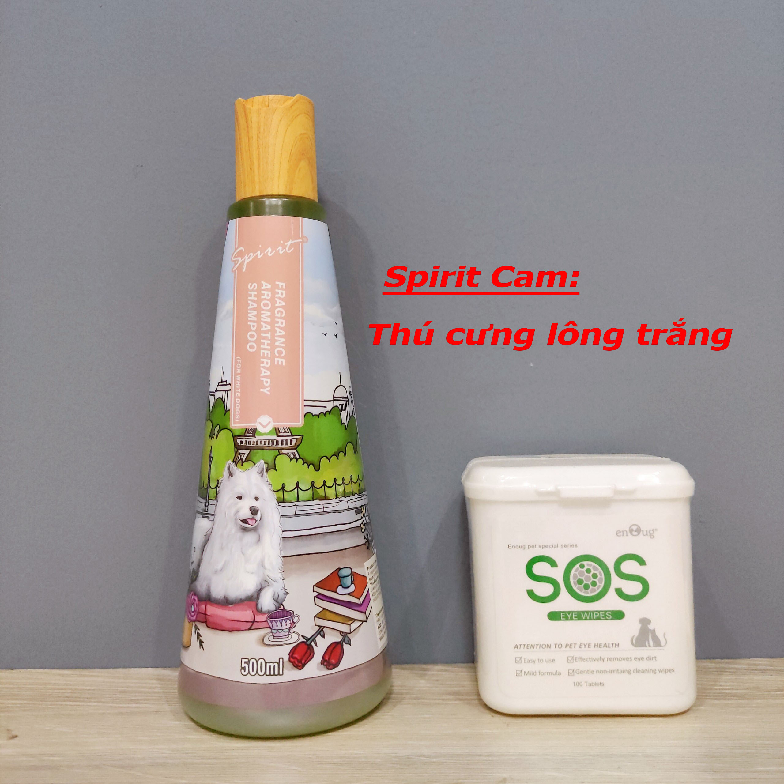 Sữa Tắm Nước Hoa Nắp Gỗ Cho Chó Mèo Cao Cấp Spirit Chai 500ml