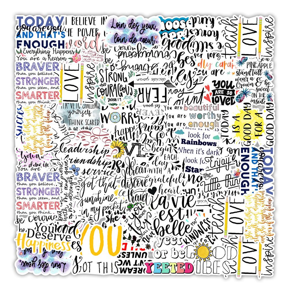 50PCS Cute Cat Cartoon Stickers Reusable Waterproof Non-trace Stickers for PC Laptop Mobile Phone Tablet Cup