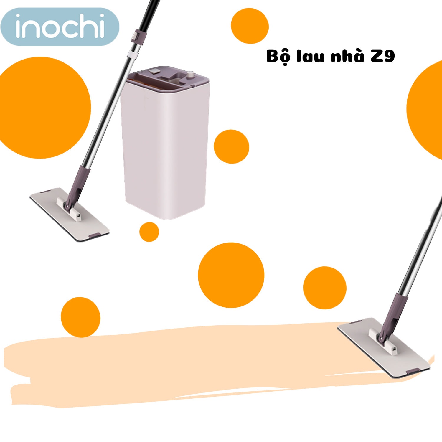 Bộ cây lau nhà thông minh tự vắt Inochi MOP-Z9