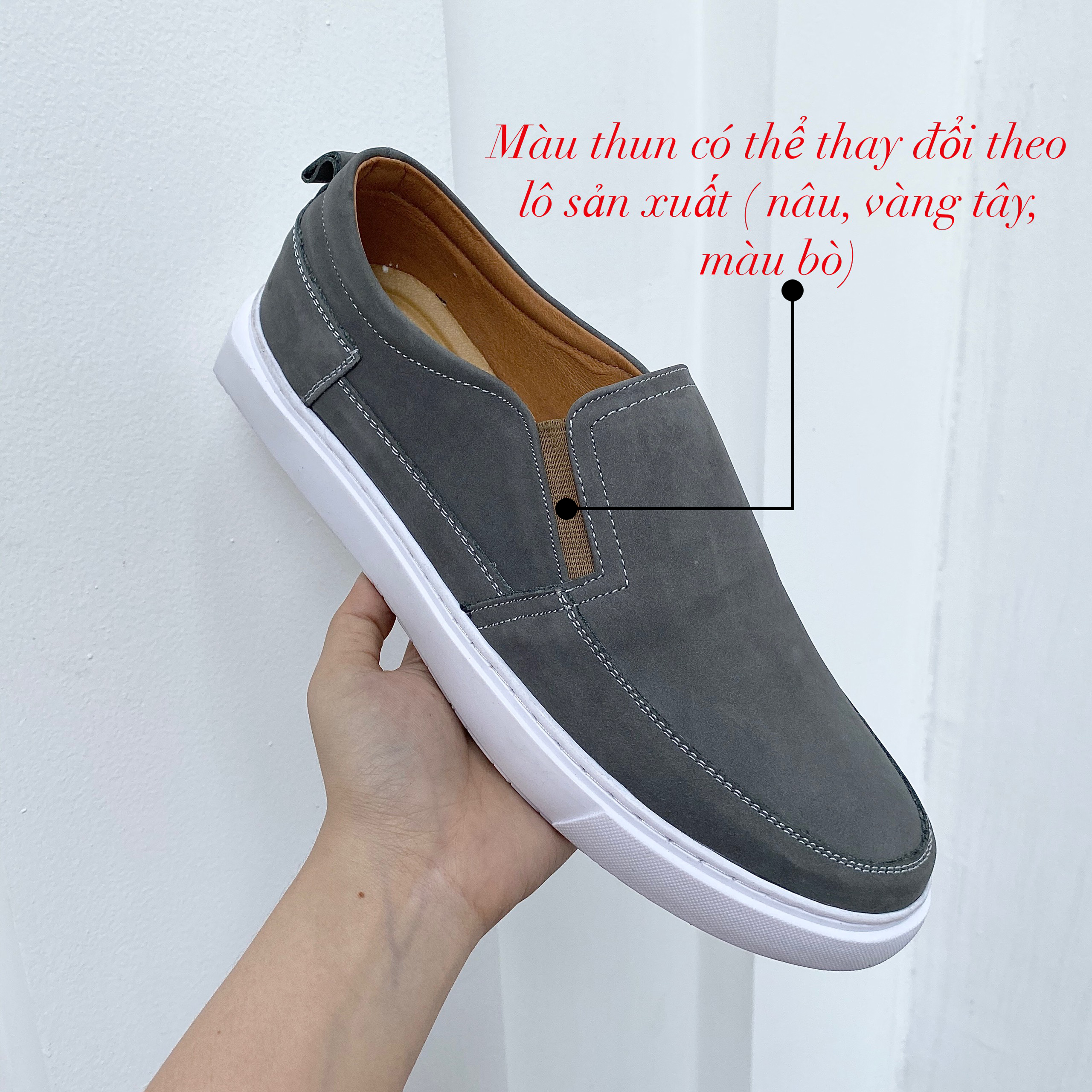 Giày Lười Nam Da Bò Thật 100% - Slip-On Da Nam Tefoss HN747