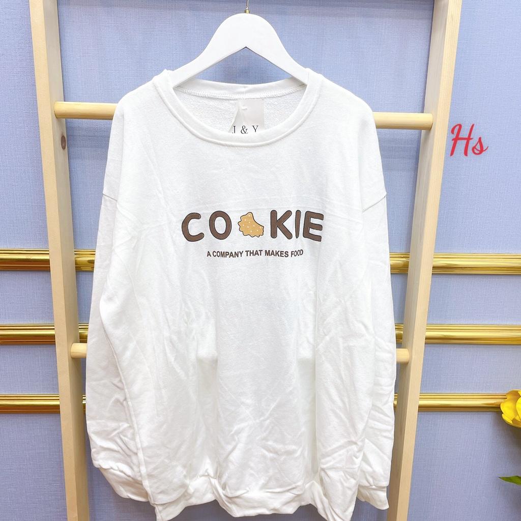 Áo Sweater Nỉ COOKIE Unisex Nam Nữ Form Rộng Ulzzang Bông Nam Nữ Hàn Quốc, Áo Thu Đông Chất Nỉ Ngoại Dày Dặn, Áo sweater nam nữ mặc , áo hoodie áo cặp đôi , áo khoác áo thun tay dài nam nữ vải nỉ ngoại dày mịn