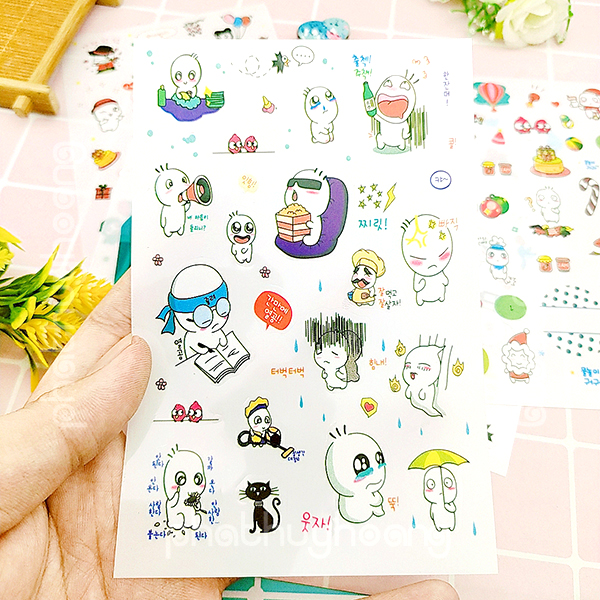 Sticker washi tape nhiều hình cute nhỏ gọn giá siêu tốt thích hợp trang trí sổ tay, tập vở