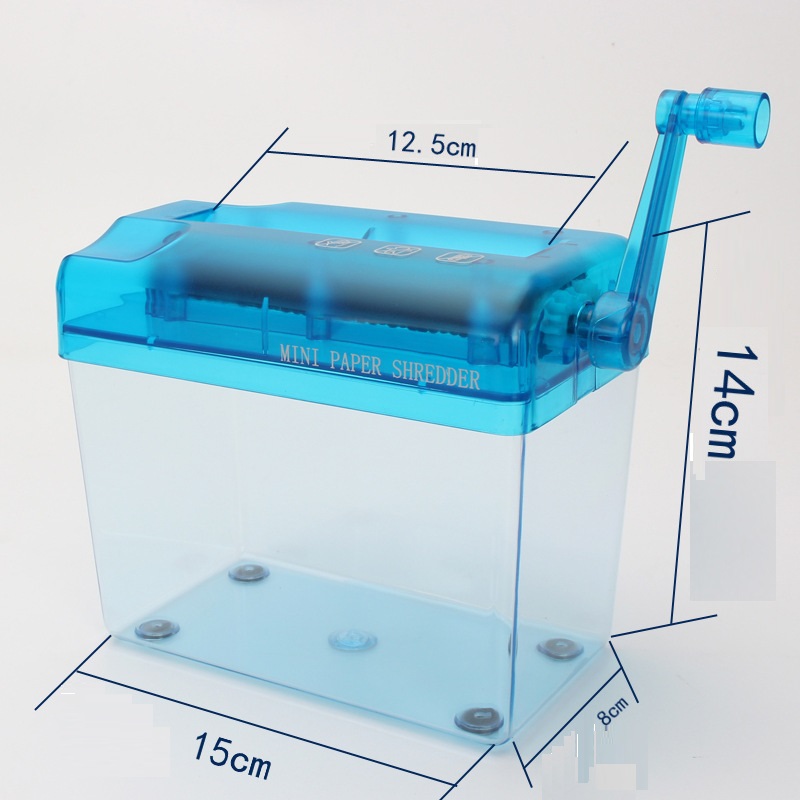 Máy cắt giấy mini cầm tay- Máy hủy giấy văn phòng và gia đình - Máy hủy bill tính tiền, hóa đơn thanh toán, hủy tài liệu trên giấy A4, A5+ Tặng kèm dao rọc giấy mini, giao màu ngẫu nhiên 