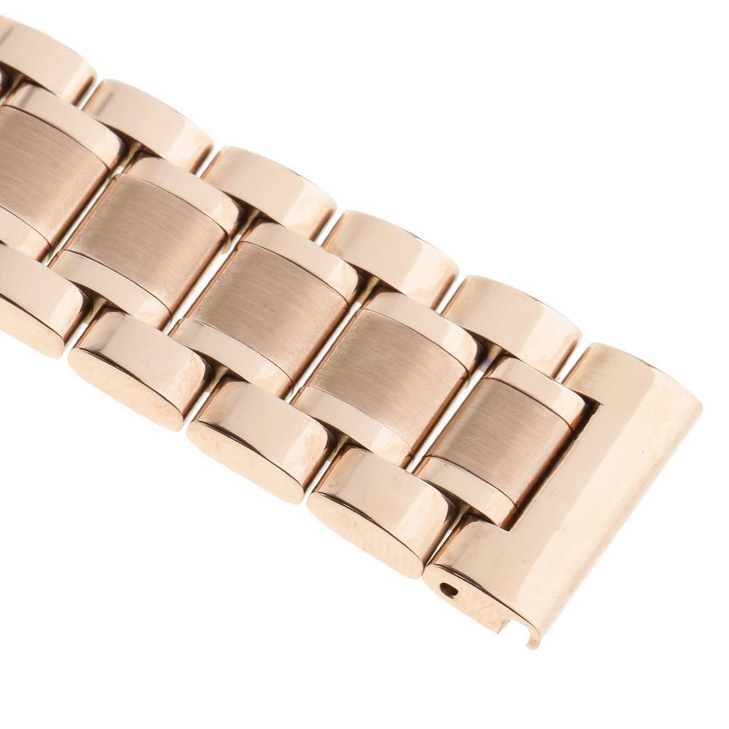 Solid Stainless Steel Watch Band Strap Bracelet Butterfly Buckle Belt 18mm