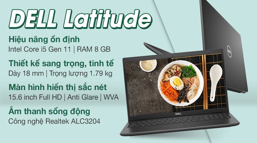 Máy Tính Xách Tay Laptop Dell Latitude 3520 (Core i5-1135G7, Ram 8GB, SSD 256GB, Win10) - Hàng Nhập Khẩu