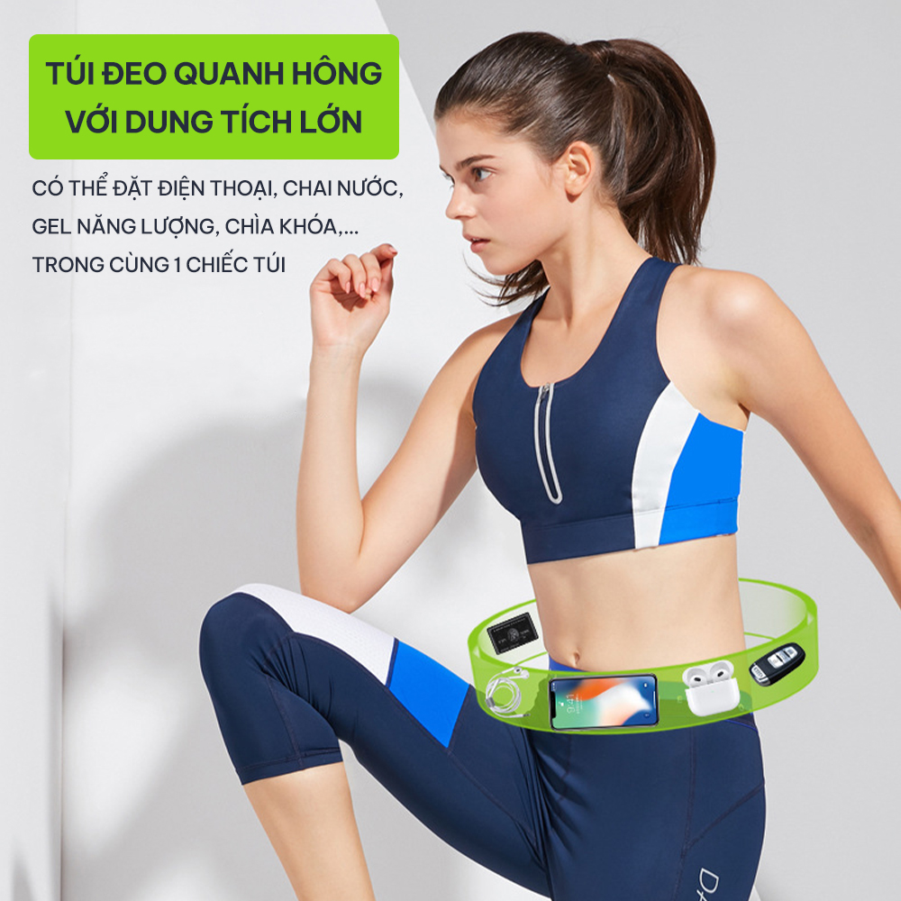 Túi đeo chạy bộ, đai chạy bộ chống nước, phản quang GoodFit GF119RB túi đeo hông chạy bộ đựng điện thoại