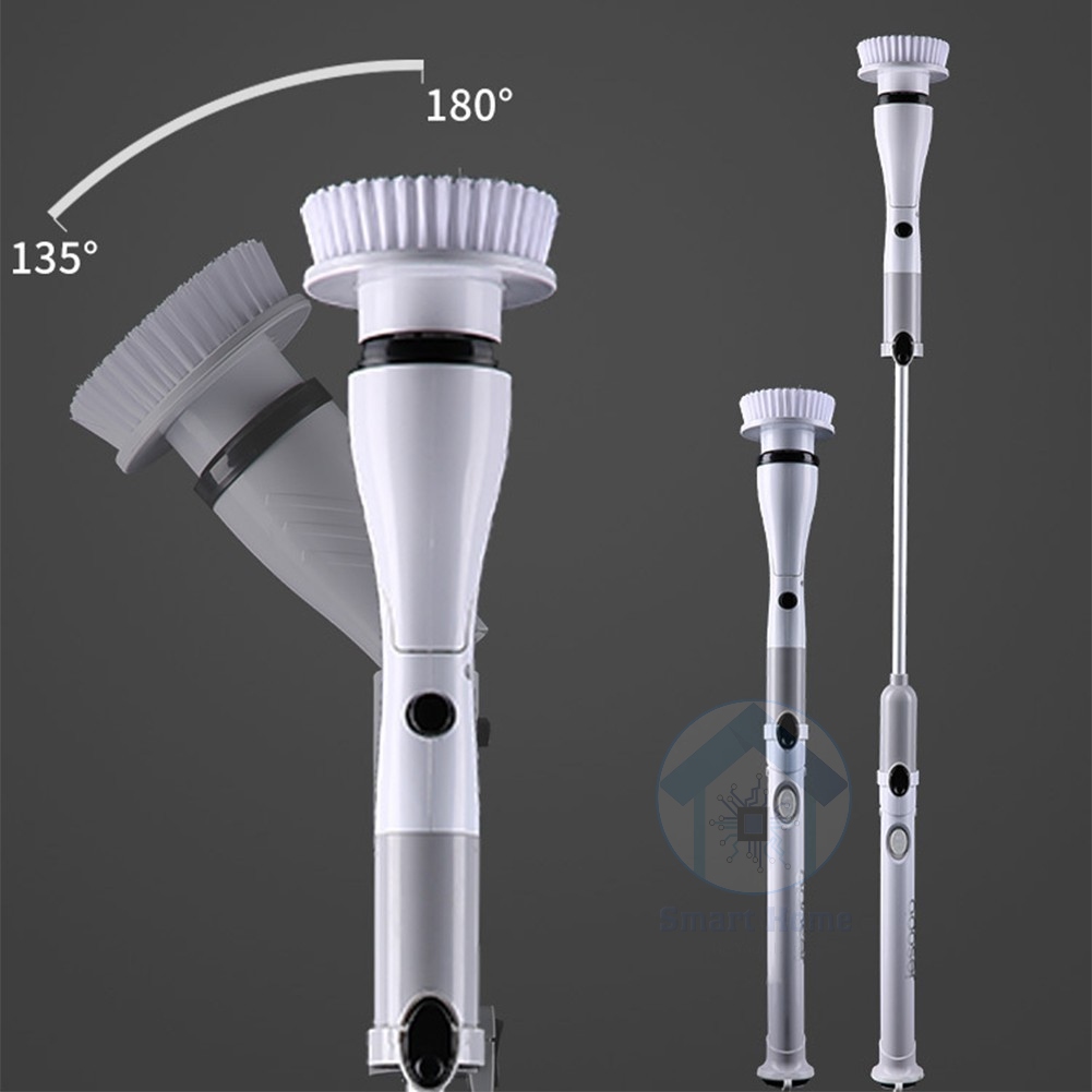 Chổi điện đa năng 4 đầu vệ sinh nhà tắm không dây nhanh chóng tiết kiệm thời gian và sức lao động.
