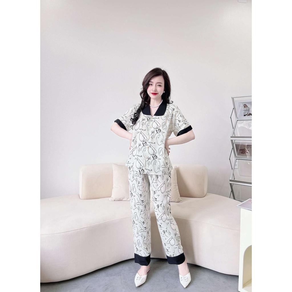 Bộ PIJAMA - Vải Mango cao cấp - ĐẢM BẢO GIỐNG HÌNH 100%