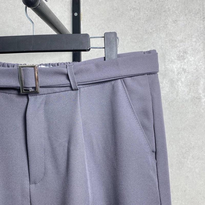 Quần tây âu cạp cao bigsize màu xám MALTRIK thiết kế cạp chun có size lớn cho người béo đến 130kg