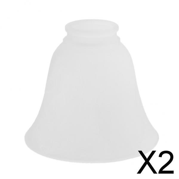 2xReplacement Ceiling Fan Vanity Chandelier Frosted And Clear Glass Shade 3