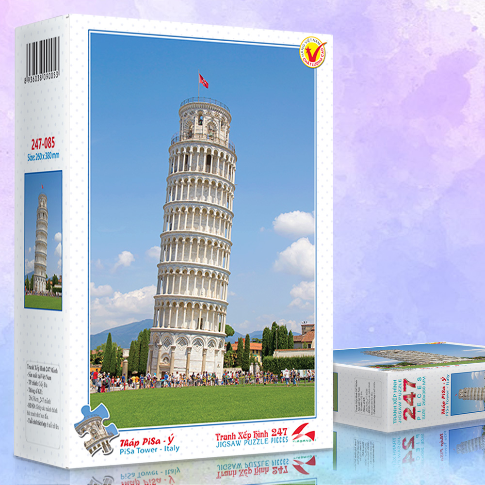 Tranh xếp Hình Tia Sáng Tháp Pisa - Ý