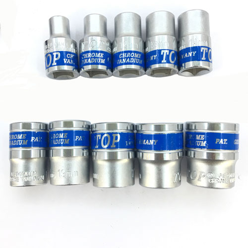 Bộ Tuýt 16 Chi Tiết 1/2" Gồm 15 Đầu Khẩu 8 - 24mm  Kèm Tay Vặn Tự Động