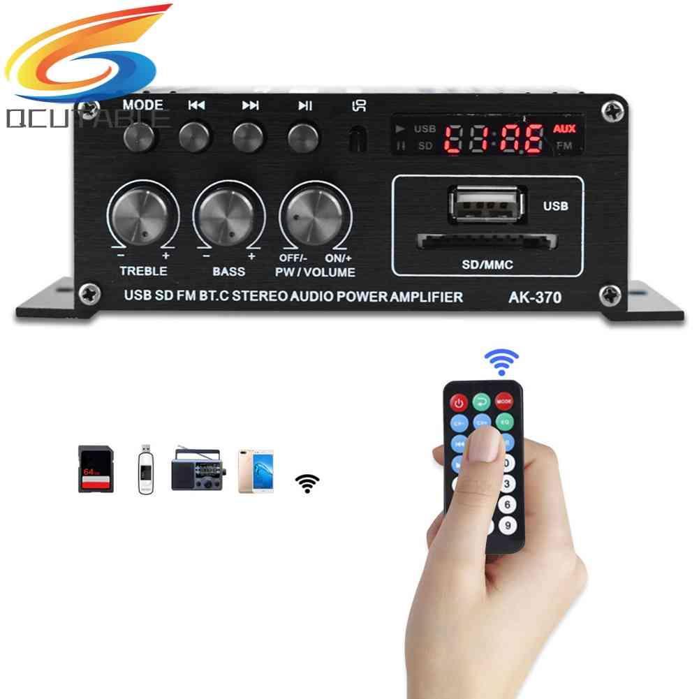 Bộ Khuếch Đại Âm Thanh Kỹ Thuật Số Bluetooth AK-370 HIFI Kênh 2.0 12V