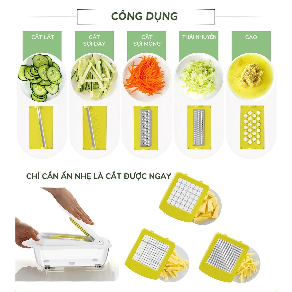 Bộ Dụng Cụ Cắt Gọt Rau Củ Quả Đa Năng Eroc VEGETALBE DICER V-KT-VD01 - Hàng Chính Hãng Eroc