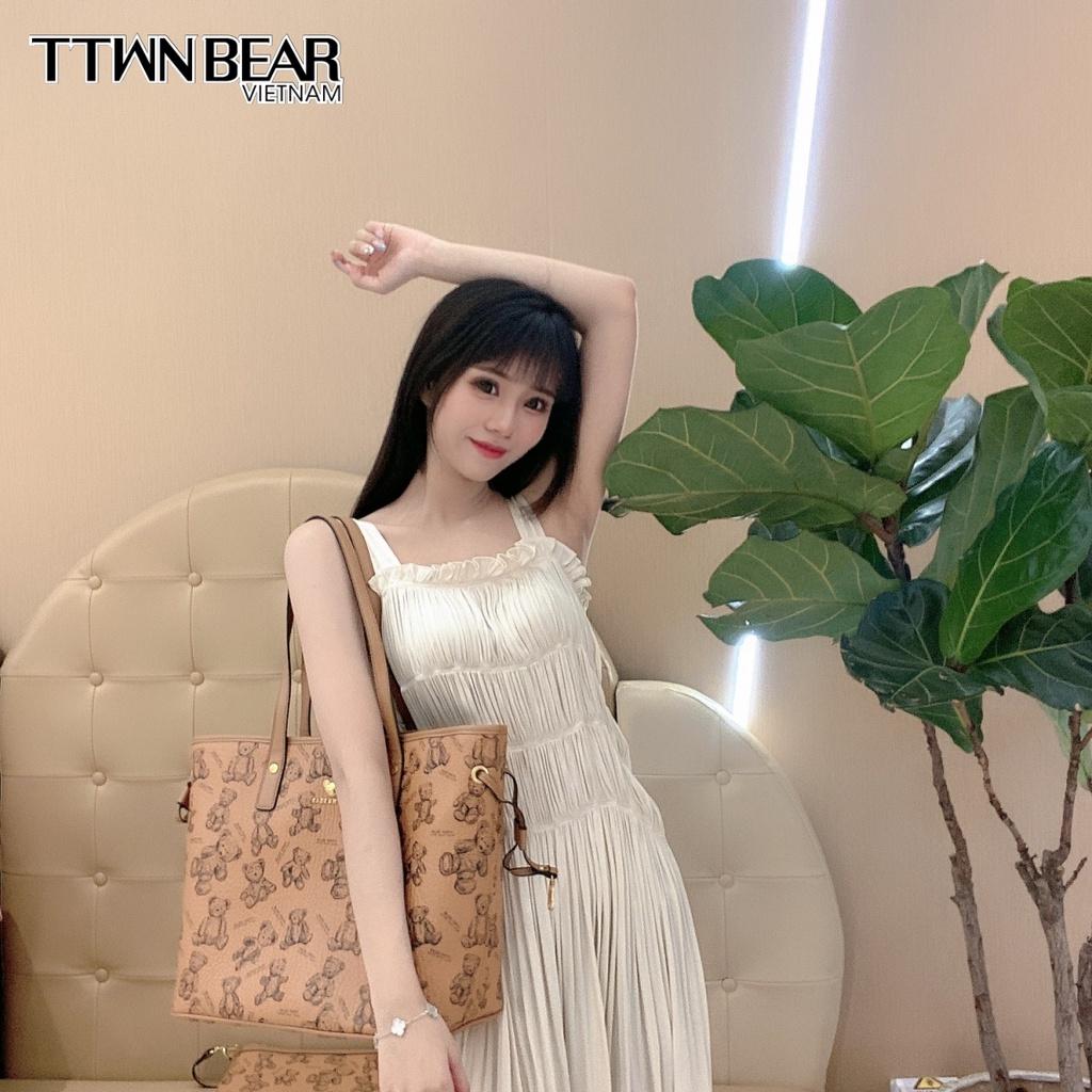 Túi tote da đeo chéo thời trang công sở kèm túi nhỏ xinh TTWN BEAR - TN2122