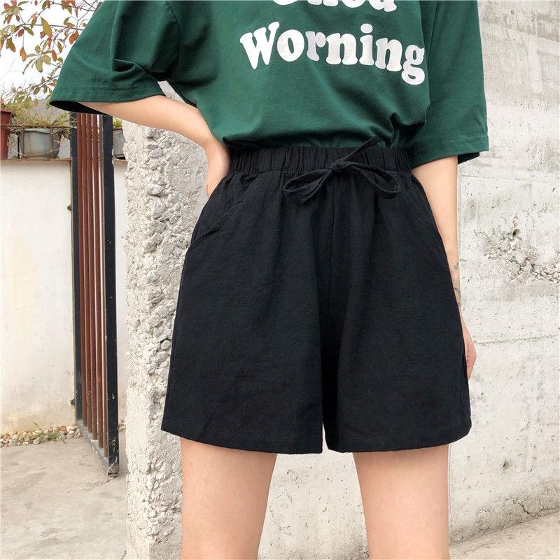 Quần Đùi Nữ Chất Đũi Siêu Mát Siêu Xinh Quần Short Cạp Chun Co Dãn Mềm Mát