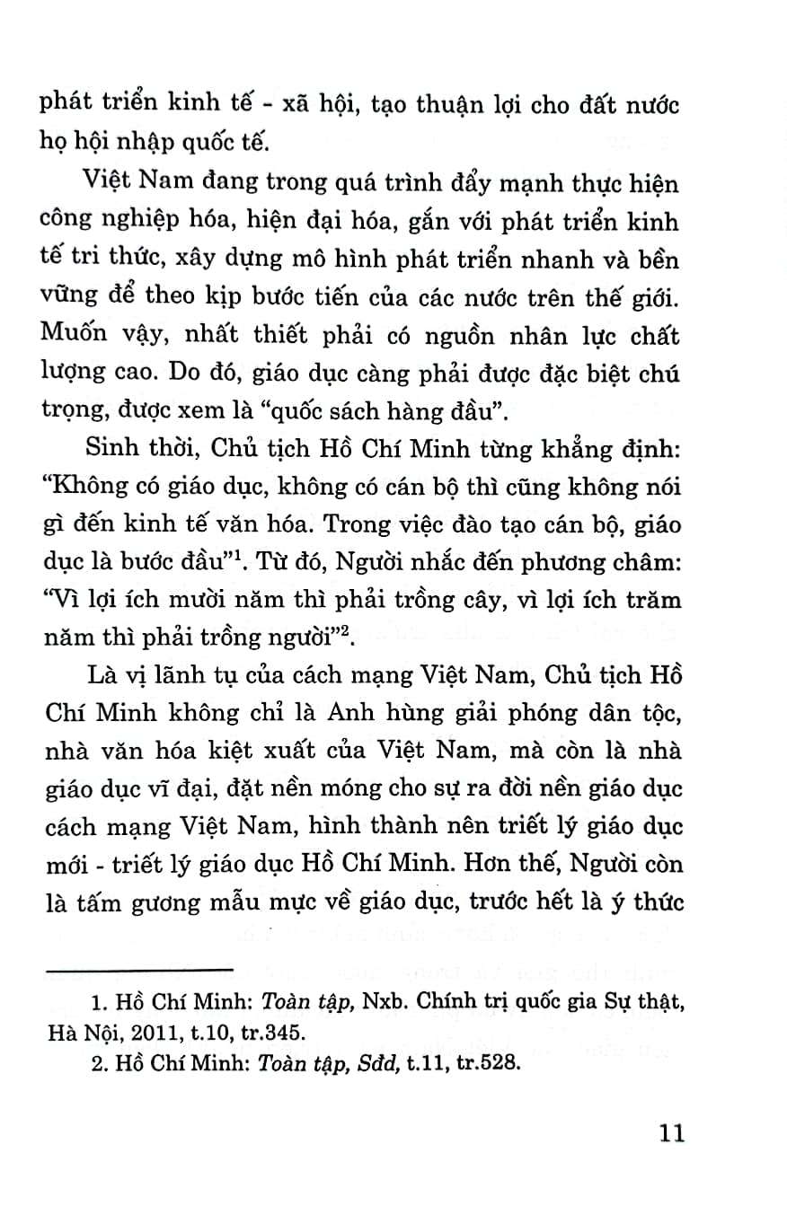 Tư tưởng Hồ Chí Minh về giáo dục với vấn đề đổi mới căn bản và toàn diện giáo dục Việt Nam hiện nay