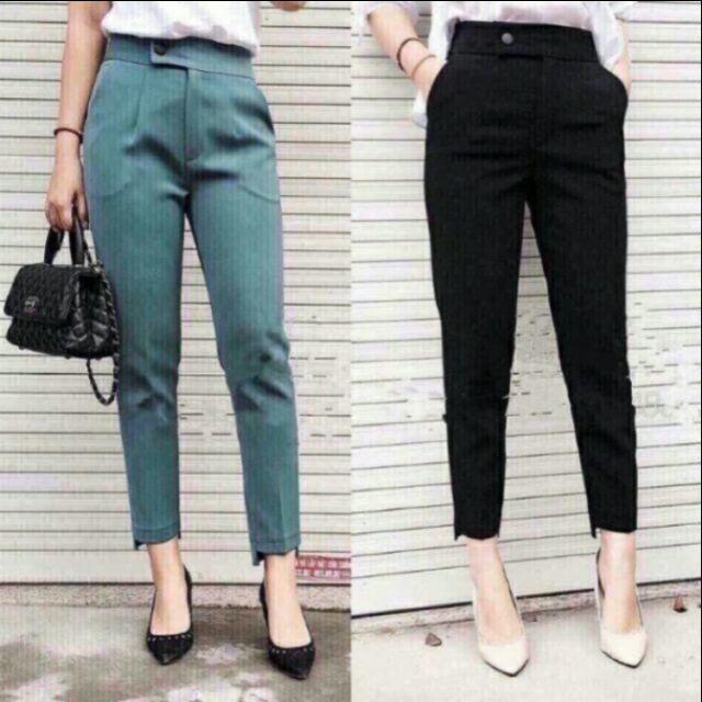Quần Baggy công sở gấu lệch