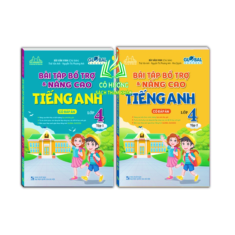 Sách - Combo - GLOBAL SUCCESS - Bài tập bổ trợ và nâng cao tiếng anh lớp 4 tập 1+2   - MT