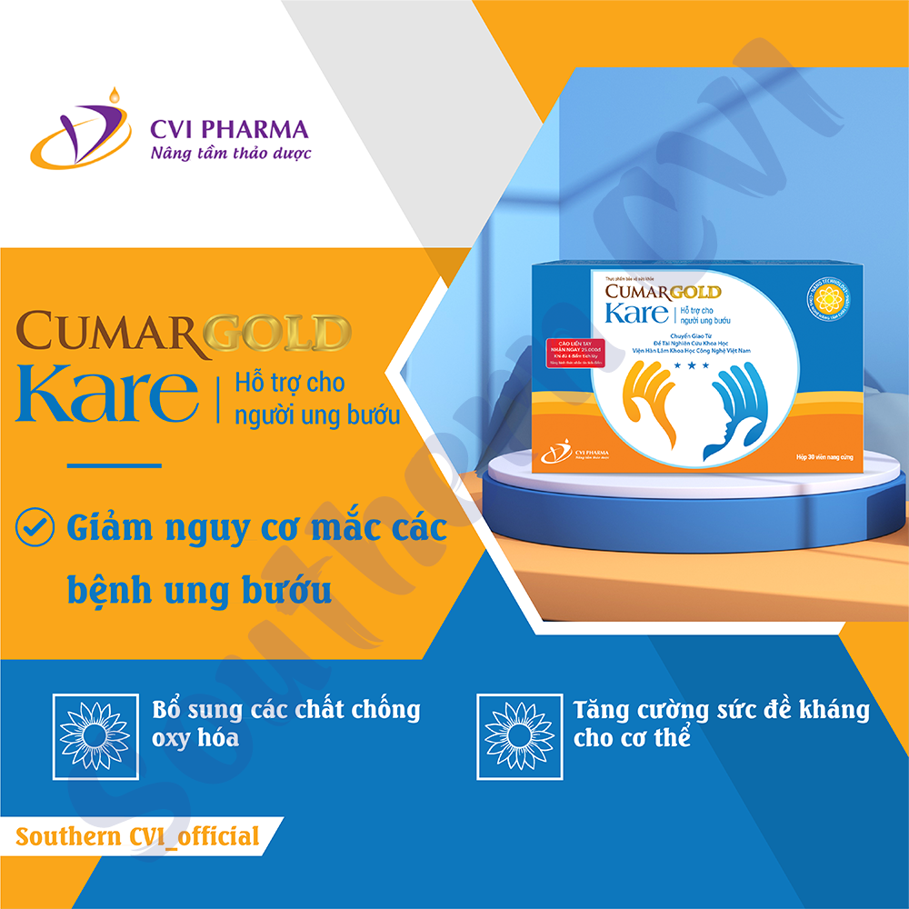 Cumargold Kare Hộp 30 Viên - Giảm Tác Dụng Phụ Hóa Xạ Trị, Hỗ Trợ Ung Bướu