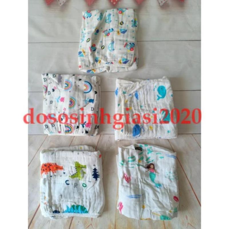 Khăn Choàng Ủ có mũ 4 lớp cho bé sơ sinh