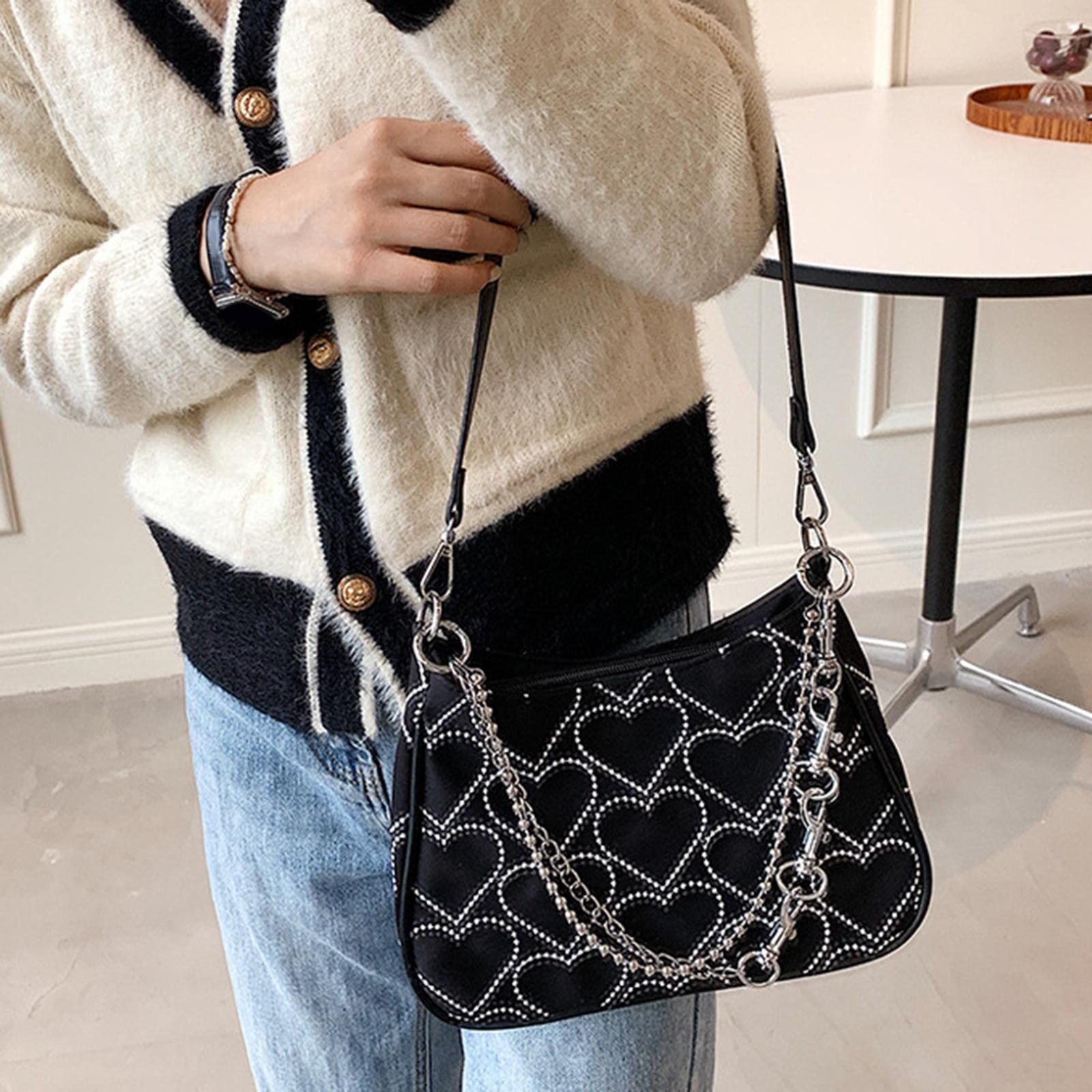 Casual Dumpling Bun Heart Pattern Underarm Bags Purse Shoulder Bag